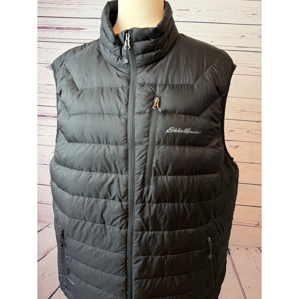 Eddie Bauer First Ascent Mens Large StormDown 800 Goose Puffer Vest Quilted 3731